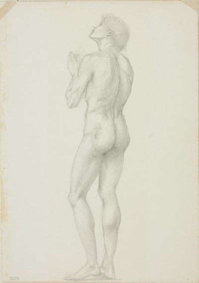 Standing Male Nude with Hands Clasped in Prayer by Sir Edward Burne Jones