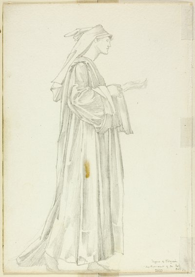 Study of Pilgrim for Romaunt of the Rose by Sir Edward Burne Jones
