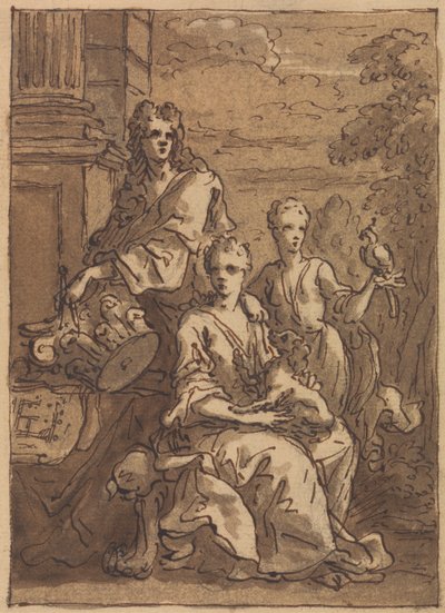 Design for a Portrait of an Architect or a Painter by Sir James Thornhill