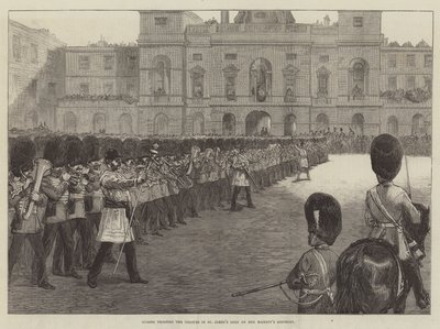 Guards trooping the Colours in St James