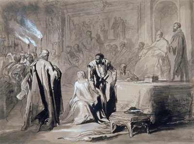 Othello and Desdemona before the Senate by Sir John Gilbert