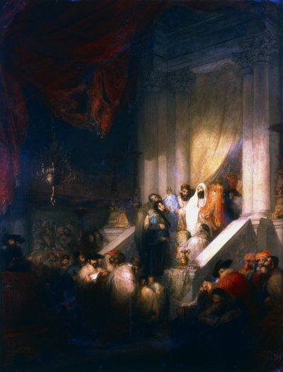 Reading from the Tablets of the Law in the Synagogue by Solomon Alexander Hart