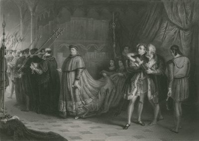 The Quarrel of Wolsey and Buckingham, King Henry VIII by Solomon Alexander Hart