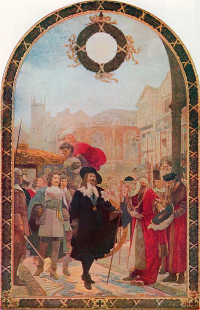Charles I Demanding the Five Members at the Guildhall by Solomon Joseph Solomon
