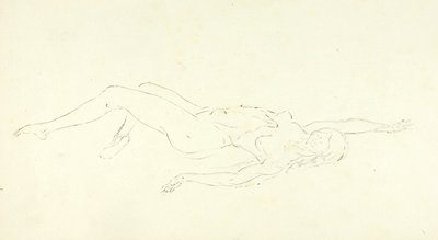 Swimming Nude, "The Plunge" by Solon H. Borglum