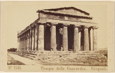 Temple of Concordia, Agrigento by Sommer and Behles