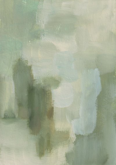 Soft Sage Abstract by Soniya Vijayakumar
