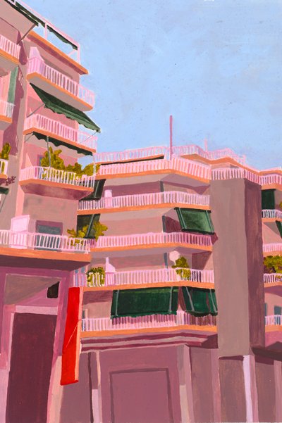 Pink City Balconies by Sophia Novosel