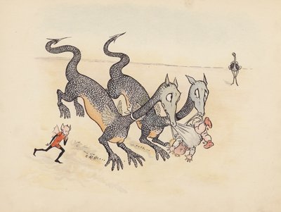 Illustration for Little Twin Dragons by Sophia Rosamond Praeger