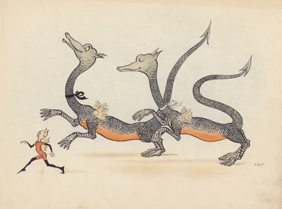 Illustration for Little Twin Dragons by Sophia Rosamond Praeger