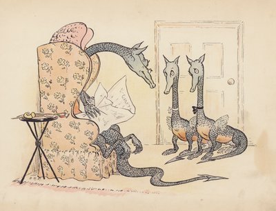 Illustration for Little Twin Dragons by Sophia Rosamond Praeger