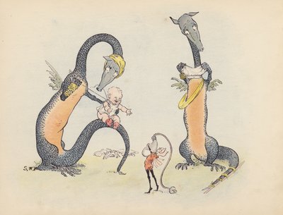 Illustration for Little Twin Dragons by Sophia Rosamond Praeger