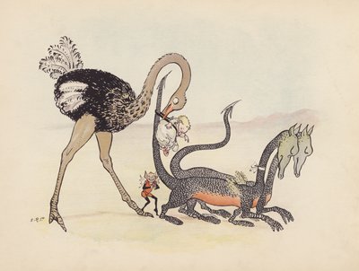 Illustration for Little Twin Dragons by Sophia Rosamond Praeger