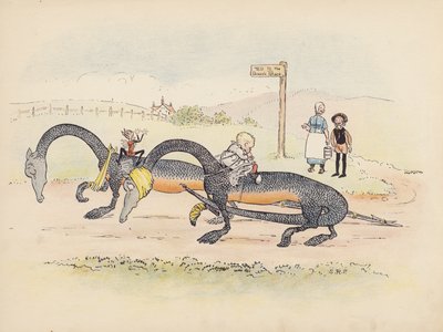 Illustration for Little Twin Dragons by Sophia Rosamond Praeger