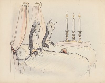 Illustration for Little Twin Dragons by Sophia Rosamond Praeger