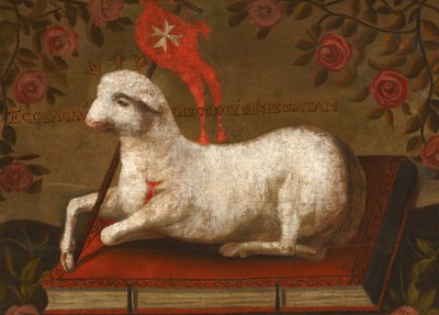 Agnus Dei with Banner of the Order of St. John by Spanish School