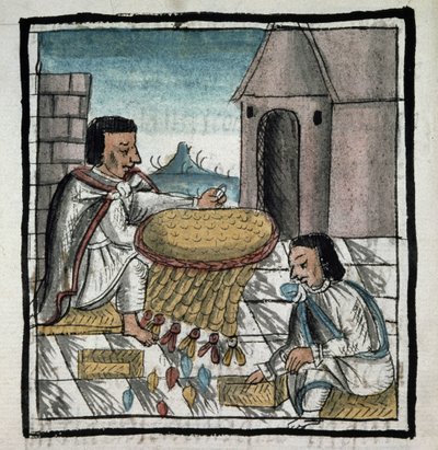 Codex of the conquest of Mexico: method of preserving food against hunger by Spanish School