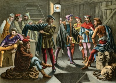 Columbus Calms Down a Plot Brewing on Board by Spanish School