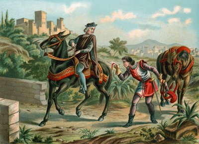 Columbus Receives a Message from the Queen Accepting His Proposals by Spanish School