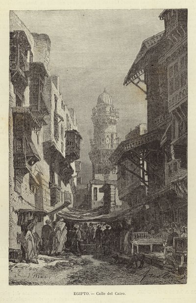 Egypt - Street in Cairo by Spanish School