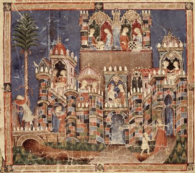 Games and entertainment of the Trojans, from the Codex Benito Santa Mora by Spanish School