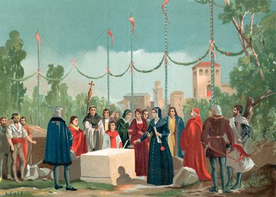 Foundation of the Hospital of the Latina in Madrid in 1506 by Spanish School