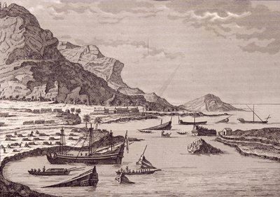 Hernan Cortes orders the sinking of his ships, Mexico, July 1519 by Spanish School