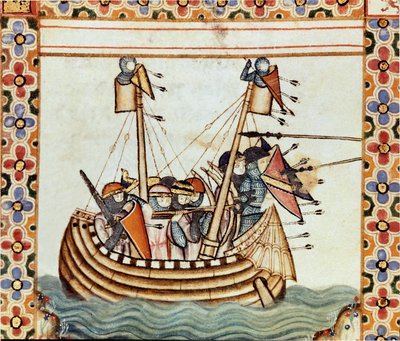 Crusaders en route to besiege a Saracen fortress (detail) by Spanish School
