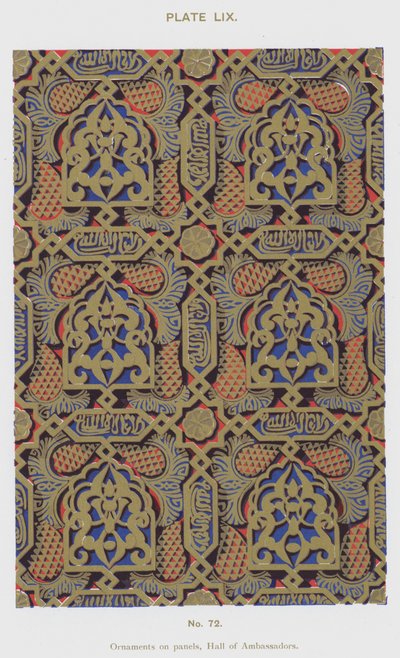 Ornaments on panels, Hall of Ambassadors by Spanish School