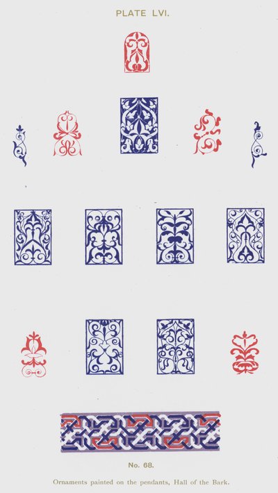 Ornaments painted on the pendants, Hall of the Bark by Spanish School