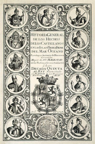 Spanish Colonies in America, Engraving by Spanish School