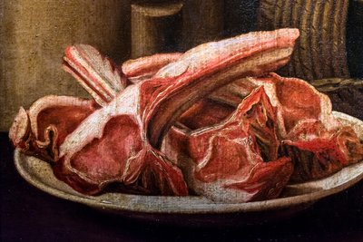 Still life with chops by Spanish School