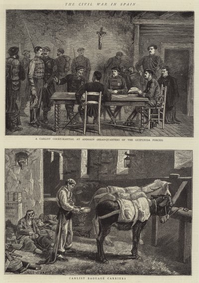 The Civil War in Spain (engraving) by Spanish School