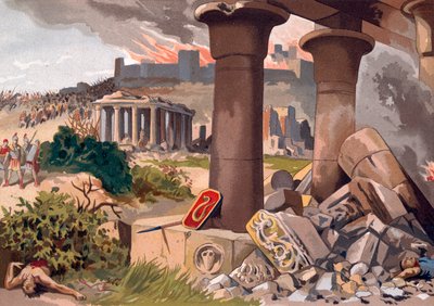 The heroic end of Sagunto by Spanish School