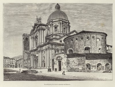 The Old and the New Cathedral of Brescia by Spanish School