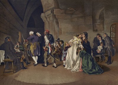 The parting of Louis XVI and Marie Antoinette, 1792 by Spanish School