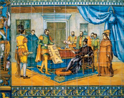The presentation of the new urban plans to King Philip II of Spain by Spanish School