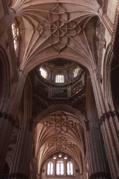 View of the lantern tower and lierne vault by Spanish School