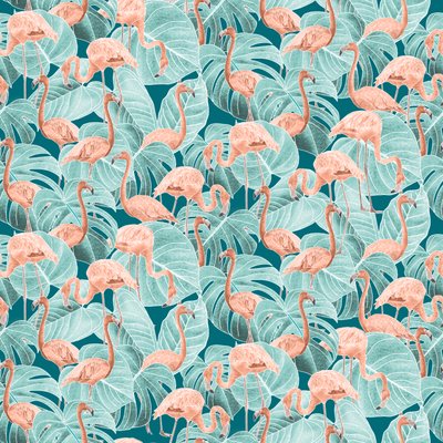 Flamingos Pattern by Stacy Hsu