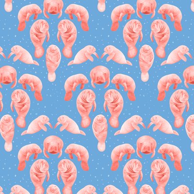 Manatee Pattern, 2023 by Stacy Hsu