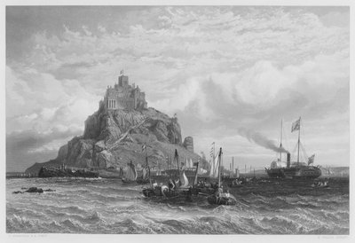 The Royal Yacht off Mount St Michael, from the Picture in the Royal Collection by Stanfield