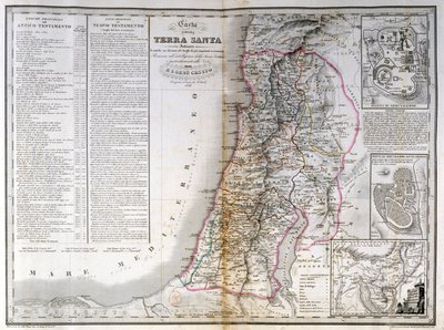Map of Palestine also showing the boundaries of each tribe. A. Stucchi by Stanislao Stucchi