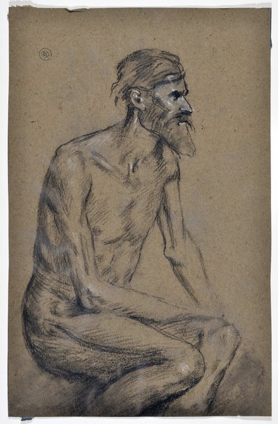 Study of Seated Man by Stanislas Torrents y de Amat