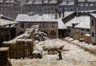Snow in Paris by Stanislas Victor Edouard Lepine