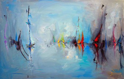 Abstract Boats Reflections by Stanislav Lazarov