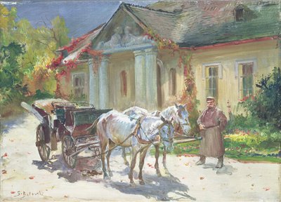 In Front of a Polish Manor, c.1930 by Stanislaw Kaczor Batowski