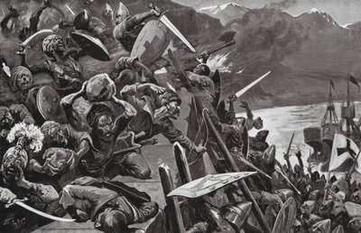 Crusaders storming Nicaea by Stanley L. (after) Wood
