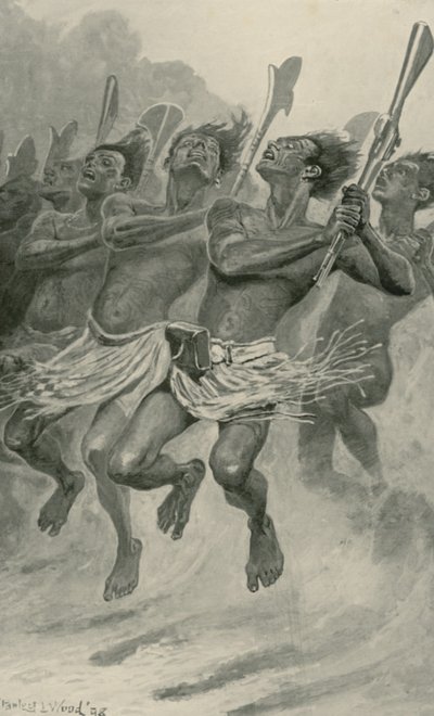 A Maori War-Dance by Stanley L. Wood