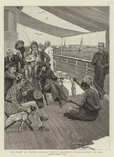 On Board an Orient Liner, a Native Conjuror