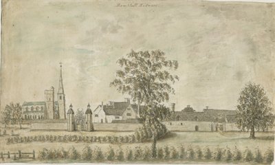 Hamstall Ridware - Church and Manor House by Stebbing Shaw
